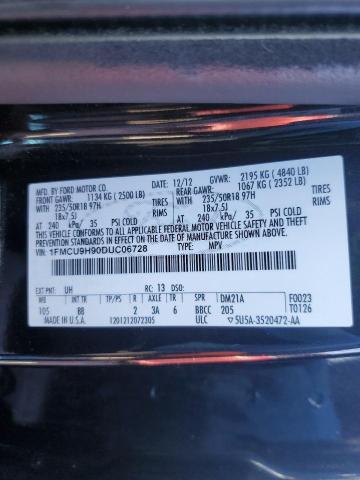 Photo 14 from auction – 2013 FORD ESCAPE SEL with VIN 1FMCU9H90DUC06728
