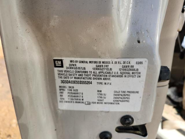 Photo 14 from auction – 2005 BUICK RENDEZVOUS with VIN 3G5DA03E55S555264