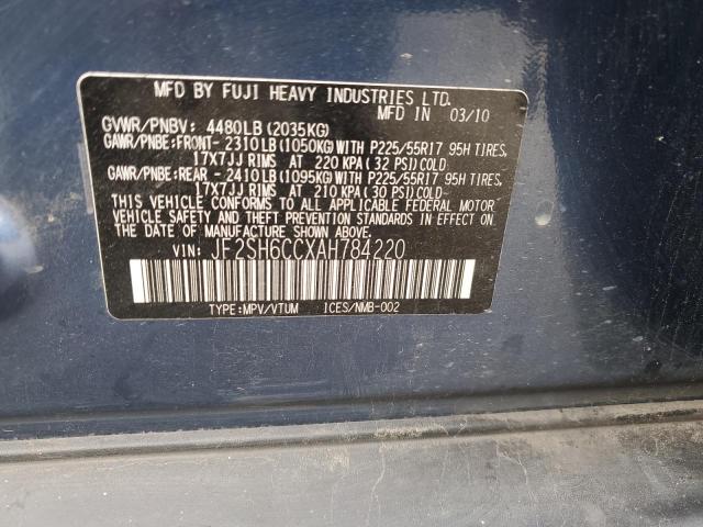 Photo 14 from auction – 2010 SUBARU FORESTER 2 with VIN JF2SH6CCXAH784220