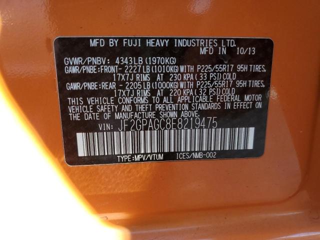 Photo 14 from auction – 2014 SUBARU XV CROSSTR with VIN JF2GPAGC8E8219475