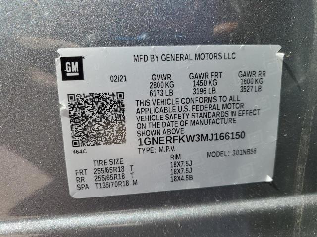 Photo 14 from auction – 2021 CHEVROLET TRAVERSE L with VIN 1GNERFKW3MJ166150