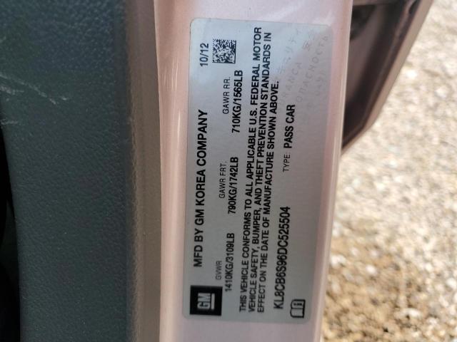 Photo 14 from auction – 2013 CHEVROLET SPARK LS with VIN KL8CB6S96DC525504