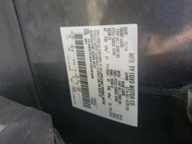 Photo 14 from auction – 2015 FORD EXPLORER L with VIN 1FM5K7F83FGB06508