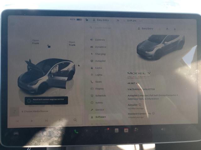 Photo 9 from auction – 2024 TESLA MODEL Y with VIN 7SAYGDEF9RA317728