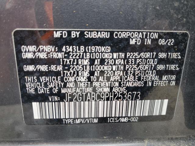 Photo 14 from auction – 2023 SUBARU CROSSTREK with VIN JF2GTABC9PH253673