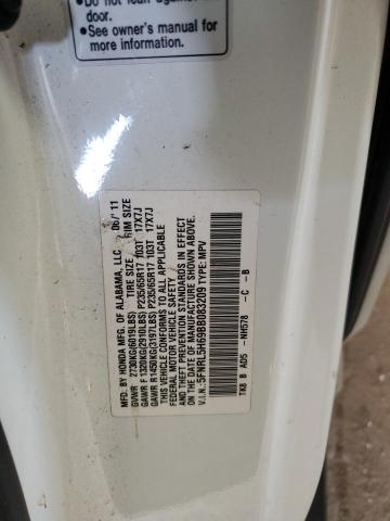 Photo 14 from auction – 2011 HONDA ODYSSEY EX with VIN 5FNRL5H69BB083209
