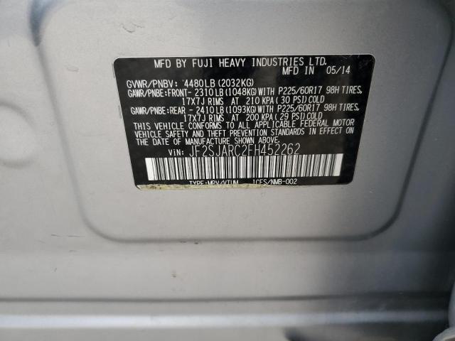 Photo 14 from auction – 2015 SUBARU FORESTER 2.5I LIMITED with VIN JF2SJARC2FH452262