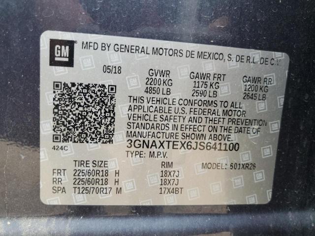 Photo 14 from auction – 2018 CHEVROLET EQUINOX LT with VIN 3GNAXTEX6JS641100
