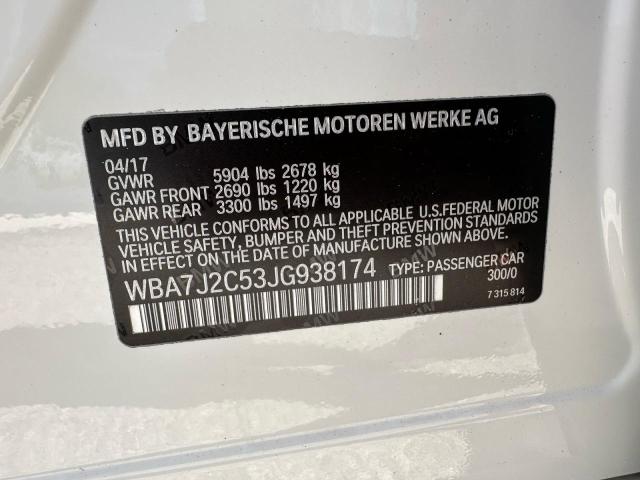 Photo 10 from auction – 2018 BMW 740 XE with VIN WBA7J2C53JG938174