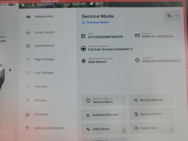 Photo 9 from auction – 2021 TESLA MODEL Y with VIN 5YJYGDEE8MF284219
