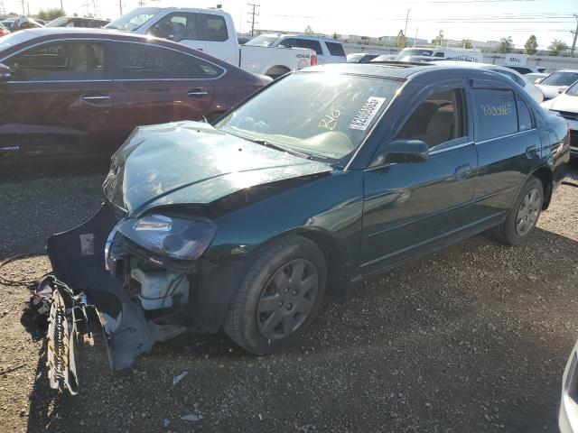 HONDA CIVIC EX 2001 with VIN 2HGES26771H507427 - Photo from auction