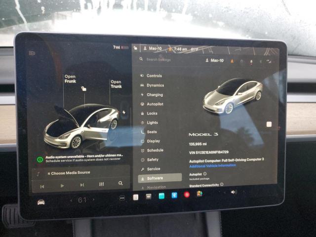 Photo 9 from auction – 2022 TESLA MODEL 3 with VIN 5YJ3E1EA6NF184729