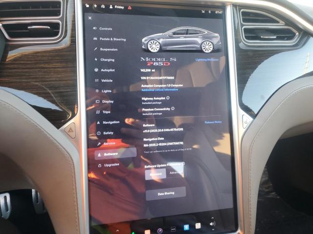 Photo 9 from auction – 2015 TESLA MODEL S 85D with VIN 5YJSA1H24FFP79690