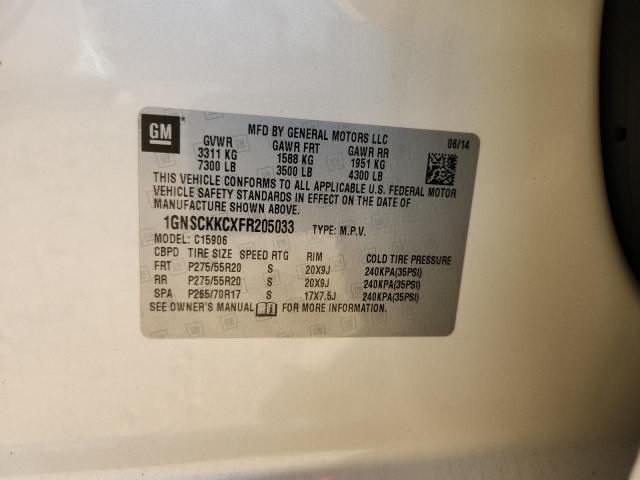 Photo 14 from auction – 2015 CHEVROLET SUBURBAN with VIN 1GNSCKKCXFR205033