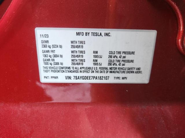 Photo 14 from auction – 2023 TESLA MODEL Y with VIN 7SAYGDEE7PA182107