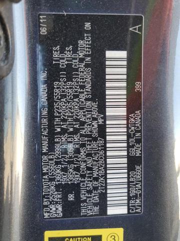 Photo 14 from auction – 2011 LEXUS RX 350 with VIN 2T2ZK1BA2BC061187