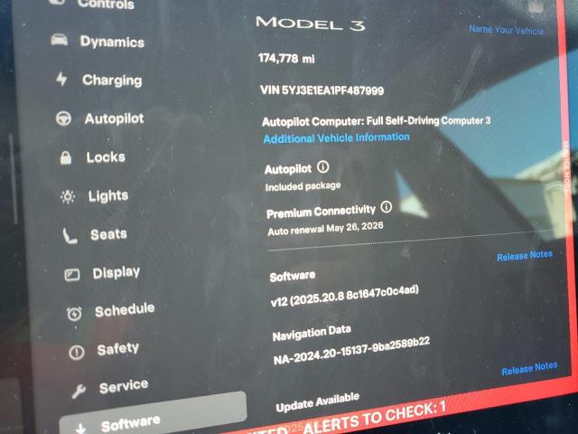 Photo 9 from auction – 2023 TESLA MODEL 3 with VIN 5YJ3E1EA1PF487999