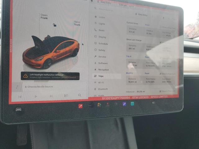 Photo 9 from auction – 2023 TESLA MODEL 3 with VIN 5YJ3E1EA2PF700054