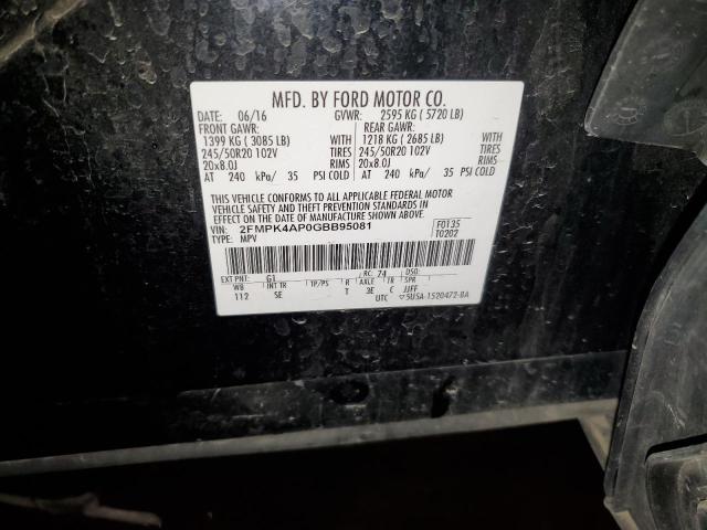 Photo 14 from auction – 2016 FORD EDGE SPORT with VIN 2FMPK4AP0GBB95081