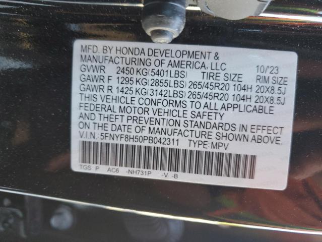 Photo 14 from auction – 2023 HONDA PASSPORT E with VIN 5FNYF8H50PB042311