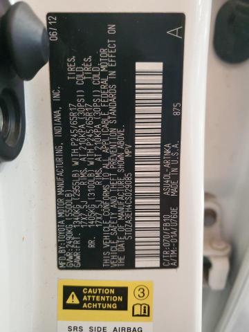 Photo 14 from auction – 2012 TOYOTA HIGHLANDER with VIN 5TDZA3EH4CS029085