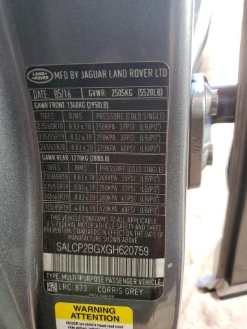 Photo 14 from auction – 2016 LAND ROVER DISCOVERY with VIN SALCP2BGXGH620759