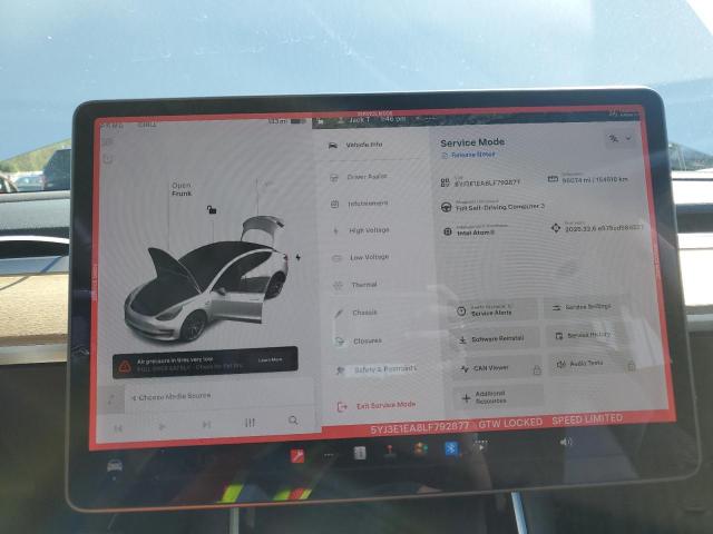 Photo 9 from auction – 2020 TESLA MODEL 3 with VIN 5YJ3E1EA8LF792877