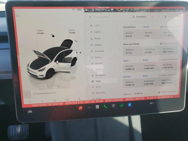 Photo 9 from auction – 2024 TESLA MODEL Y with VIN 7SAYGDED7RF109039