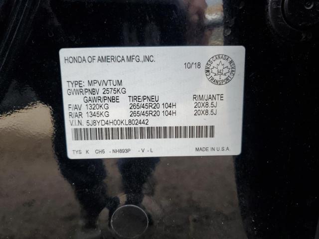Photo 14 from auction – 2019 ACURA MDX A-SPEC with VIN 5J8YD4H00KL802442