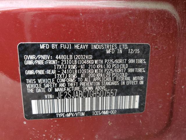 Photo 14 from auction – 2016 SUBARU FORESTER 2 with VIN JF2SJABC7GH507557
