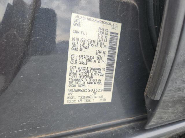 Photo 14 from auction – 2012 NISSAN XTERRA OFF with VIN 5N1AN0NW2CC503529