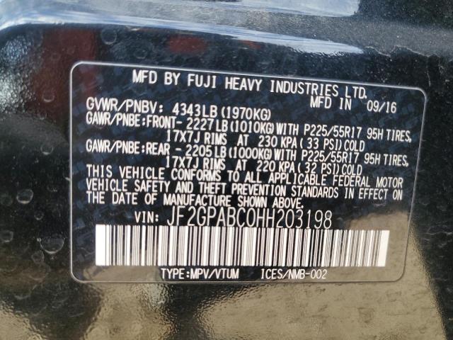 Photo 14 from auction – 2017 SUBARU CROSSTREK with VIN JF2GPABC0HH203198