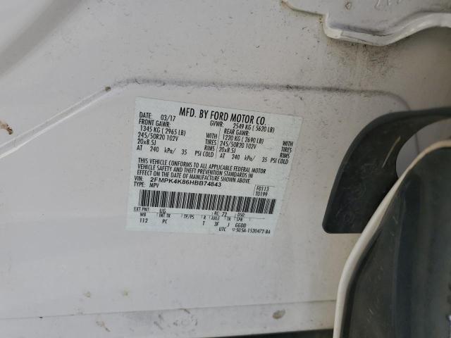 Zdjęcie 14 z aukcji – 2017 FORD EDGE TITAN z VIN 2FMPK4K86HBB74843