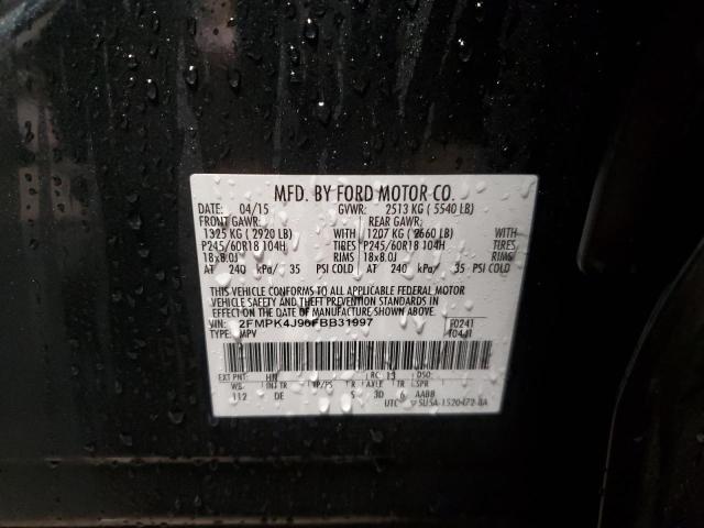Photo 14 from auction – 2015 FORD EDGE SEL with VIN 2FMPK4J96FBB31997
