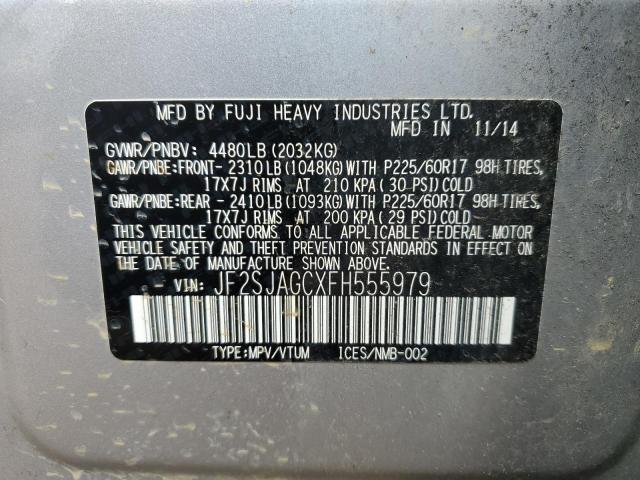 Photo 14 from auction – 2015 SUBARU FORESTER 2 with VIN JF2SJAGCXFH555979