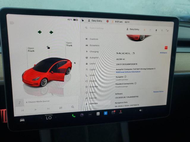 Photo 9 from auction – 2022 TESLA MODEL 3 with VIN 5YJ3E1EA8NF202678