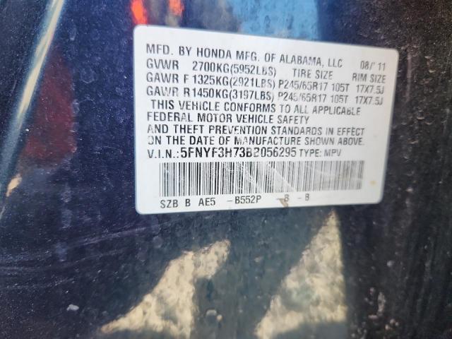 Photo 14 from auction – 2011 HONDA PILOT EXLN with VIN 5FNYF3H73BB056295