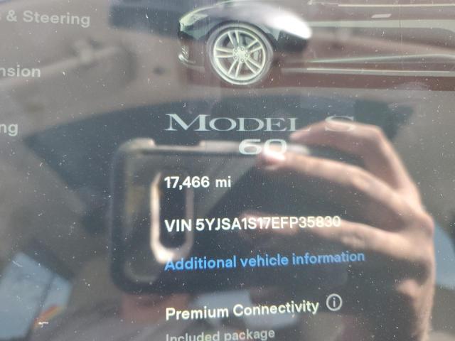 Photo 9 from auction – 2014 TESLA MODEL S with VIN 5YJSA1S17EFP35830