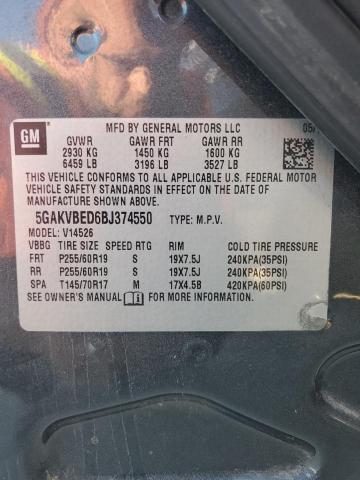 Photo 14 from auction – 2011 BUICK ENCLAVE CX with VIN 5GAKVBED6BJ374550