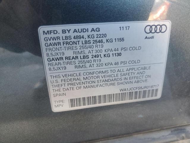 Photo 14 from auction – 2018 AUDI Q3 PREMIUM with VIN WA1JCCFS5JR018717