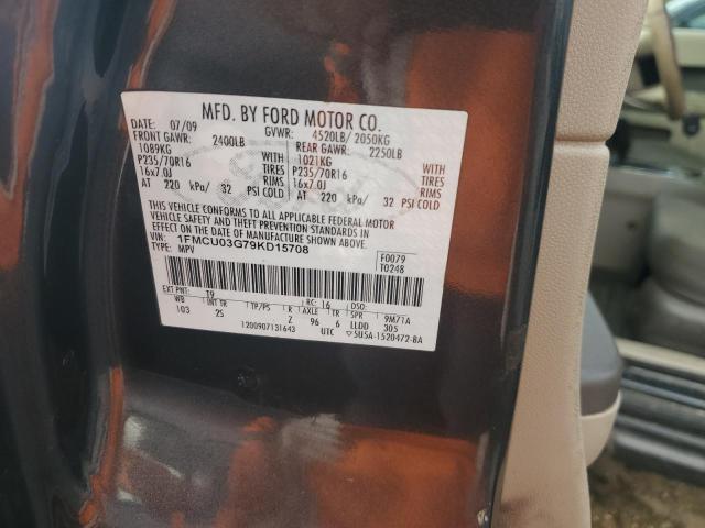 Photo 14 from auction – 2009 FORD ESCAPE XLT with VIN 1FMCU03G79KD15708