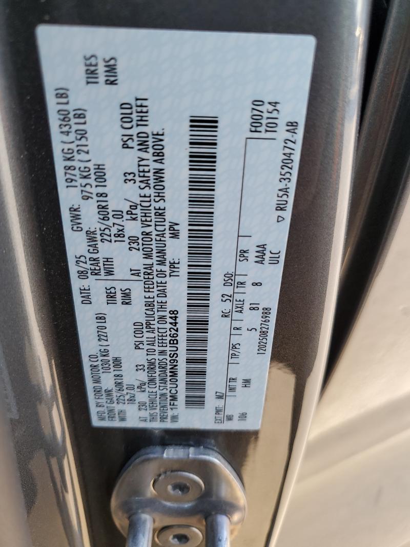Photo 14 from auction – 2025 FORD ESCAPE ST LINE with VIN 1FMCU0MN9SUB62448