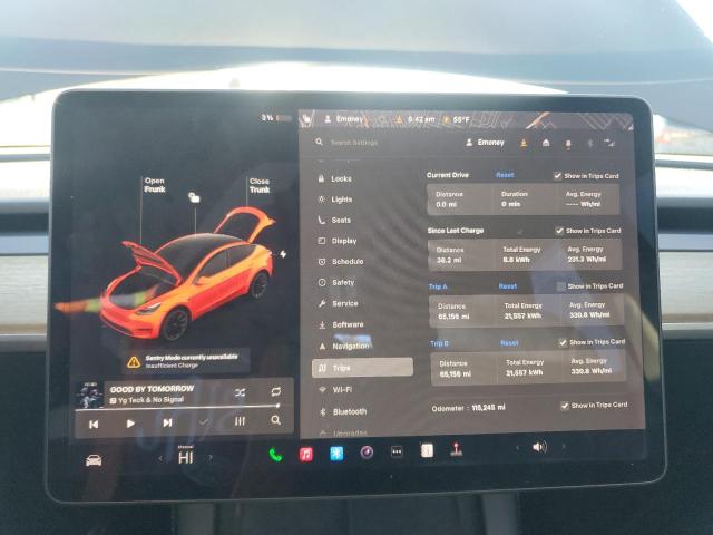Photo 9 from auction – 2021 TESLA MODEL Y with VIN 5YJYGDEE4MF253999