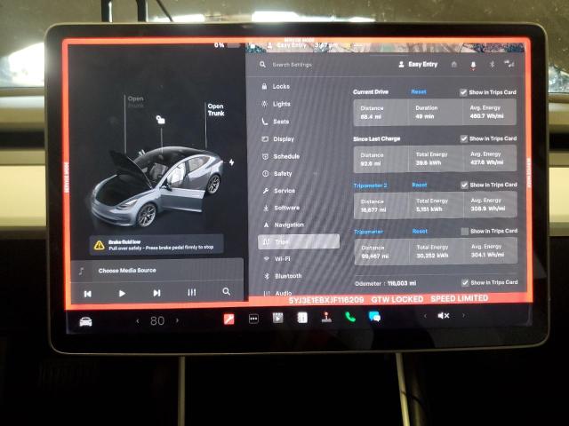 Photo 9 from auction – 2018 TESLA MODEL 3 with VIN 5YJ3E1EBXJF116209