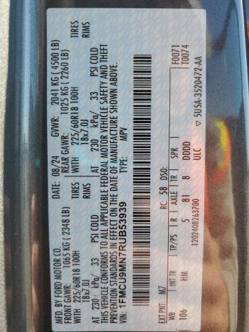 Photo 14 from auction – 2024 FORD ESCAPE ST with VIN 1FMCU9MN7RUB53939