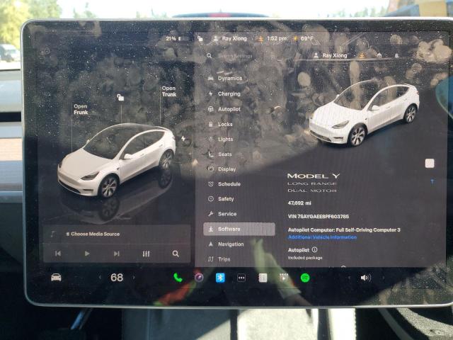 Photo 9 from auction – 2023 TESLA MODEL Y with VIN 7SAYGAEE8PF603785