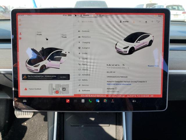 Photo 9 from auction – 2020 TESLA MODEL 3 with VIN 5YJ3E1EA0LF660020