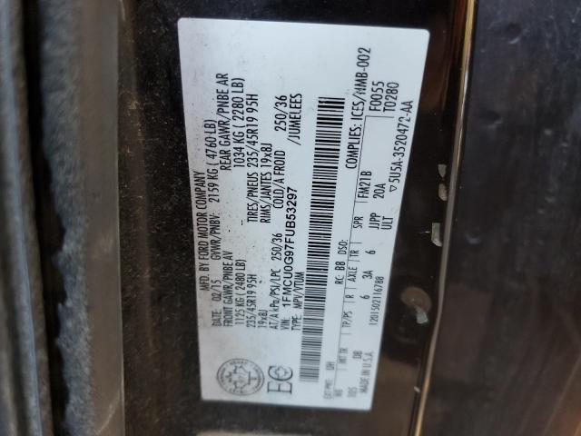 Photo 14 from auction – 2015 FORD ESCAPE SE with VIN 1FMCU0G97FUB53297