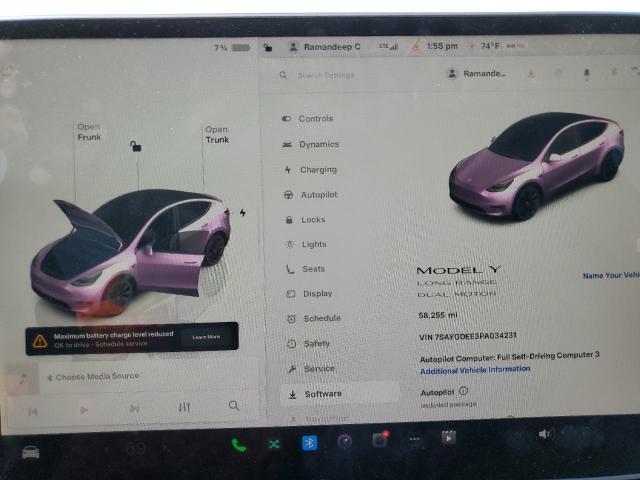 Photo 9 from auction – 2023 TESLA MODEL Y with VIN 7SAYGDEE3PA034231