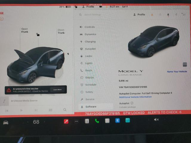 Photo 9 from auction – 2025 TESLA MODEL Y with VIN 7SAYGDED8SF319185